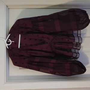 Long sleeve maroon top (free people)